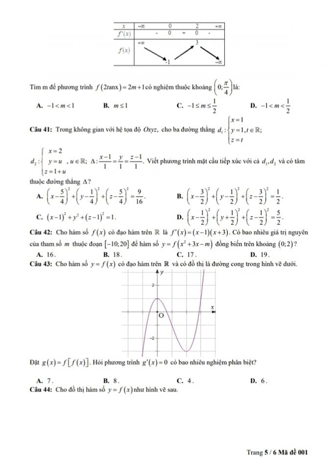 Đề thi thử THPTQG môn Toán trường THPT Lê Lai lần 3 - Thanh Hóa